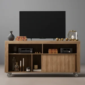 Rack TV 1.60 mt roble nebraska gris