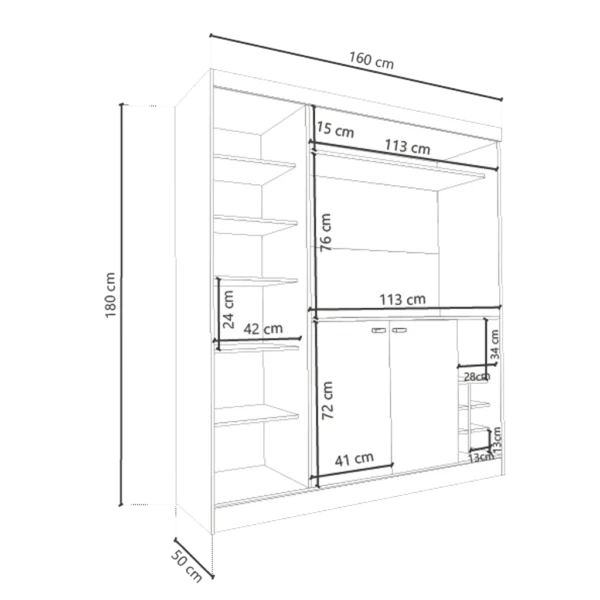 Modular 1.60 P/ LED 50" C/ BODEGA - Image 3