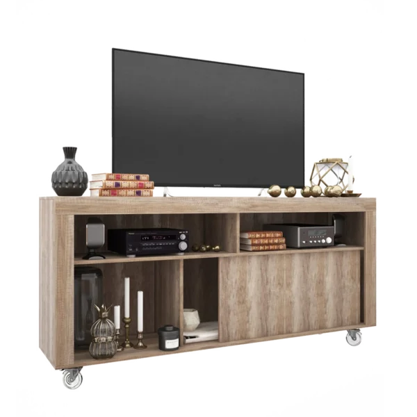 Rack TV 1.60 mt roble nebraska gris