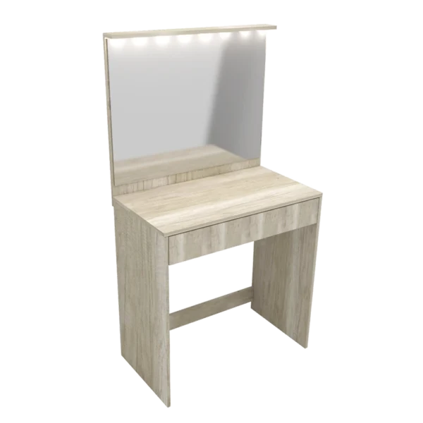Tocador maquillador con espejo y cajon - Luz LED